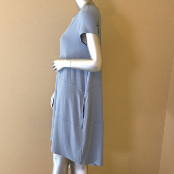 EILEEN FISHER | Bateau Neck Cap Sleeve Dress Hi Low - Picture 7 of 17